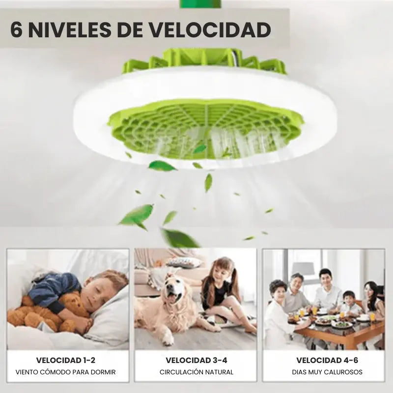 Ventilador Inteligente de LED 2 en 1 TurboMax™ [SUPER POTENTE]